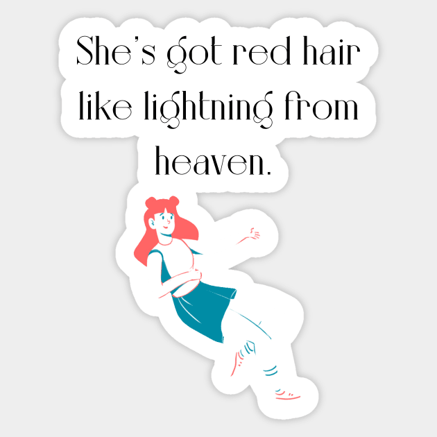 Red hair girl quote Sticker by WrittersQuotes